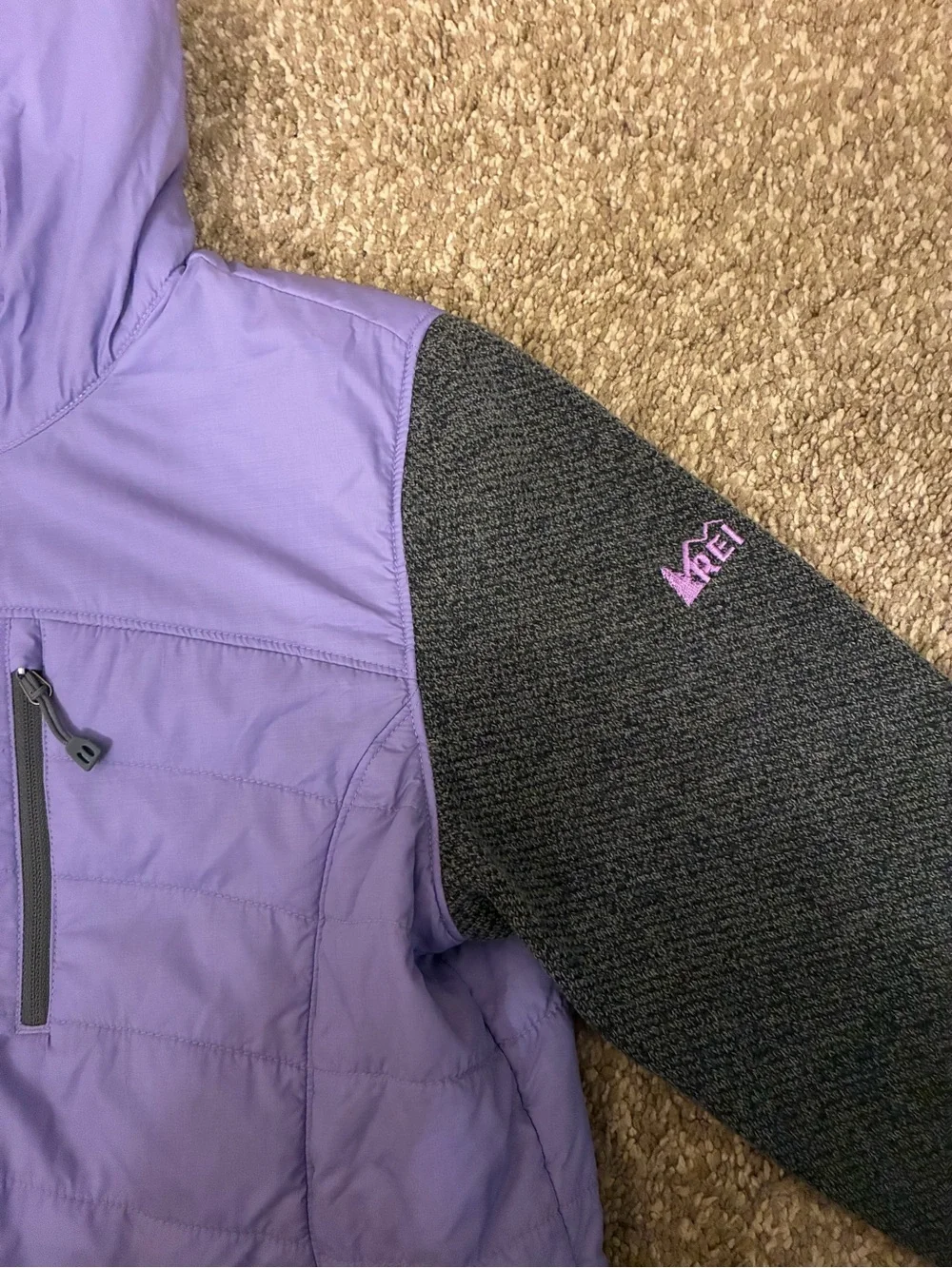 REI Lavender Hybrid Quilted Jacket